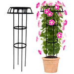HASTHIP Garden Plant Support Cages for Climbing Plants featuring 160cm Metal Obelisk Design