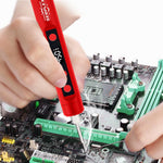 HASTHIP® 15W LCD Cordless Soldering Iron Kit 1100mAh Rechargeable, 180-450°C Adjustable Temperature, with 2 Replacement Tips, for Electronics Repair, DIY Crafts, Welding Tool Set-Red