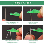 HASTHIP Sewing Machine Needle Threader Set of 10 with Automatic Loop Tool for Easy Use