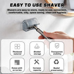 HASTHIP Razor Holders for Bathroom with Dustproof Flip Cover and Self Adhesive | 2 Pcs Grey