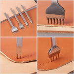HASTHIP Leather Punches for DIY Leather Crafts featuring 4 Prong Sizes and Ergonomic Handle