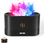 HASTHIP Air Humidifier for Bedroom with 180ml Tank and Ultrasonic Cool Mist | 7 Color Flame Light