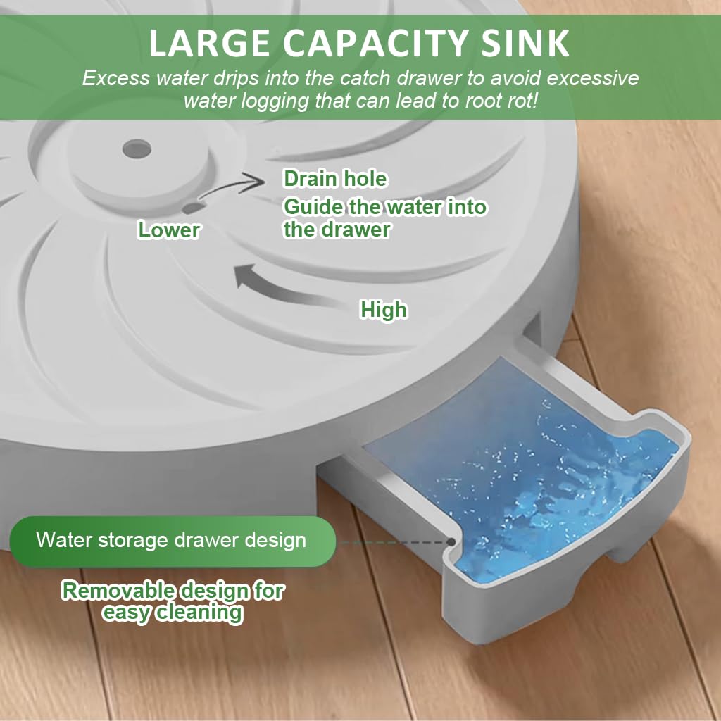 HASTHIP Plant Caddy for Indoor & Outdoor Pots featuring 360° Rotatable Wheels and 8.66 in Tray