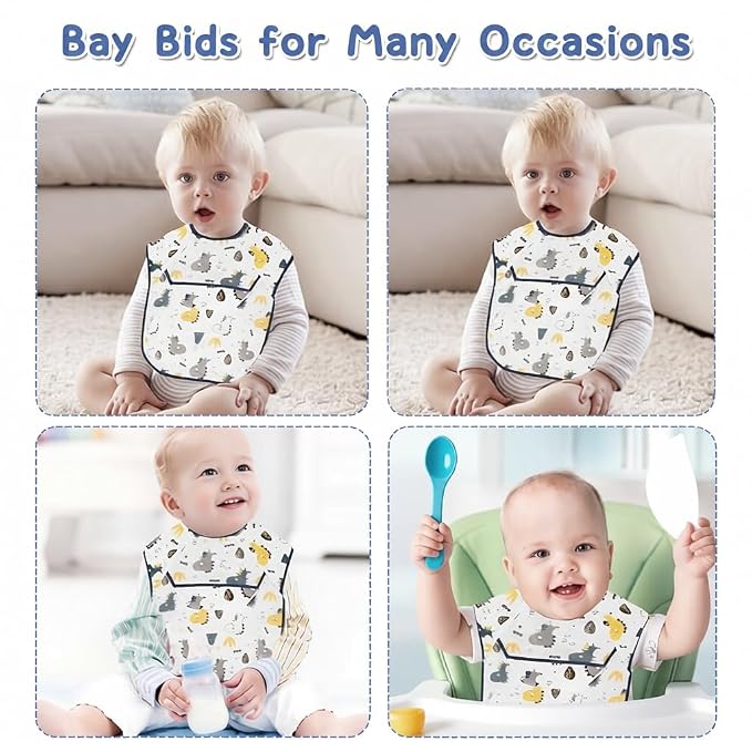 HASTHIP® Dino Feeding Smock for Babies