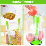HASTHIP Bag Holder for Freezer Storage Bags with Adjustable Rack and Non Slip Base | Hands Free Food Pouring and Meal Prep