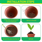 HASTHIP Flower Pot Hole Mesh Pad 5 pcs 7.8 x 11.8 in for Garden Drainage | Cuttable Glassfiber Liners Preventing Soil Loss