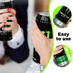 HASTHIP Silicone Can Sleeve Covers for 500ml Cans featuring Zip Top Design | Set of 3