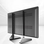 HASTHIP® Universal TV Stand for 32-50 Inch Flat or Curved Screens, Height Adjustable Base with Solid Steel Legs, Stable Tabletop Mount up to 49kg, Easy Installation - Black