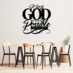 HASTHIP Metal Cutout Wall Ornament for Home Decor with Art Font Design 11.18x11.8 in | Inspirational Hanging Sign