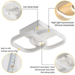 HASTHIP® 22W Modern Ceiling Light LED Acrylic Minimalism Square LED Ceiling Lamps for Hallway Office Bedroom Kitchen Living Room Ceiling Lights