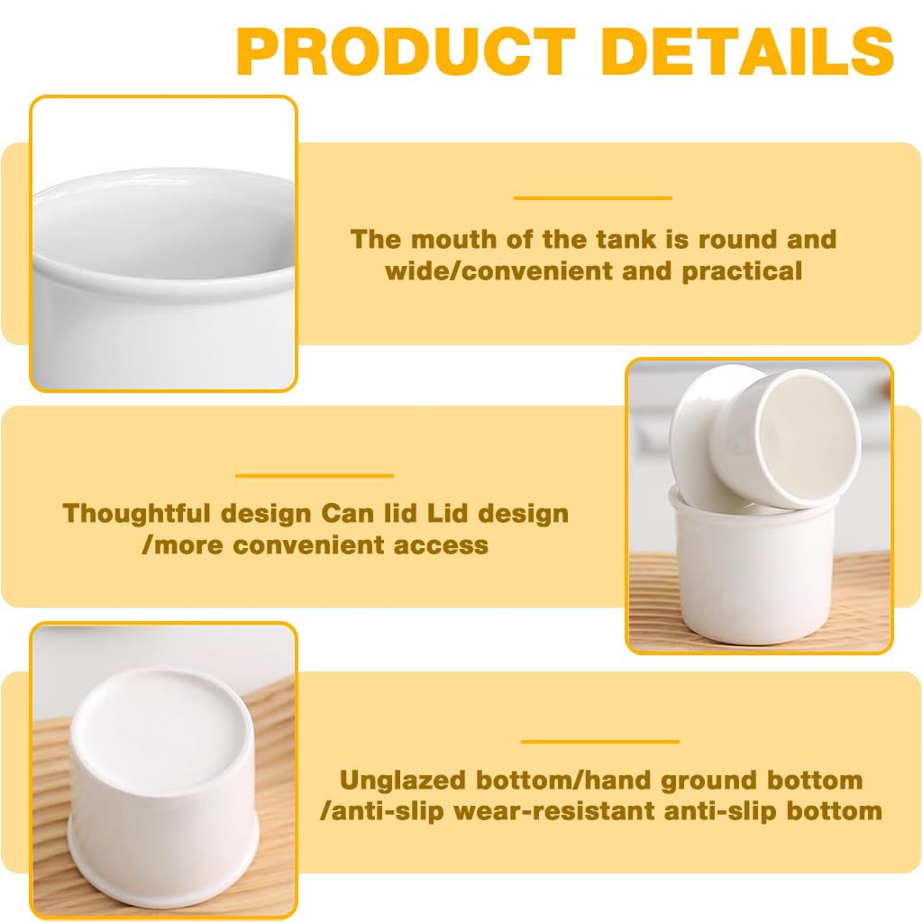 HASTHIP Butter Crock for Countertop Storage featuring 2 in 1 Lid Design and Ceramic Lid | Elegant Kitchen Gift