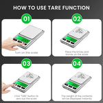 HASTHIP Digital Kitchen Weighing Scale for Home with 200g 0.01g Precision Sensors | Portable LCD Pocket Scale for Food and Jewellery