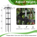 HASTHIP Upright Trellis for Climbing Plants with Hollow Roof Design and 135 cm Height | Steel Frame Adjustable Support for Indoor and Outdoor Gardening