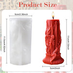 HASTHIP Cylindrical Candle Mold for DIY 3D Resin Wax Candles featuring Silicone Embossed Design