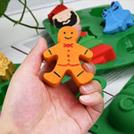 HASTHIP Christmas Silicone Chocolate Molds for DIY Baking and Crafts featuring 6 3D Shapes