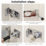 HASTHIP Drawer Lock Set for Cabinets and Desks with 3 in Keyed Hasp Chrome Plated | 2 Sets