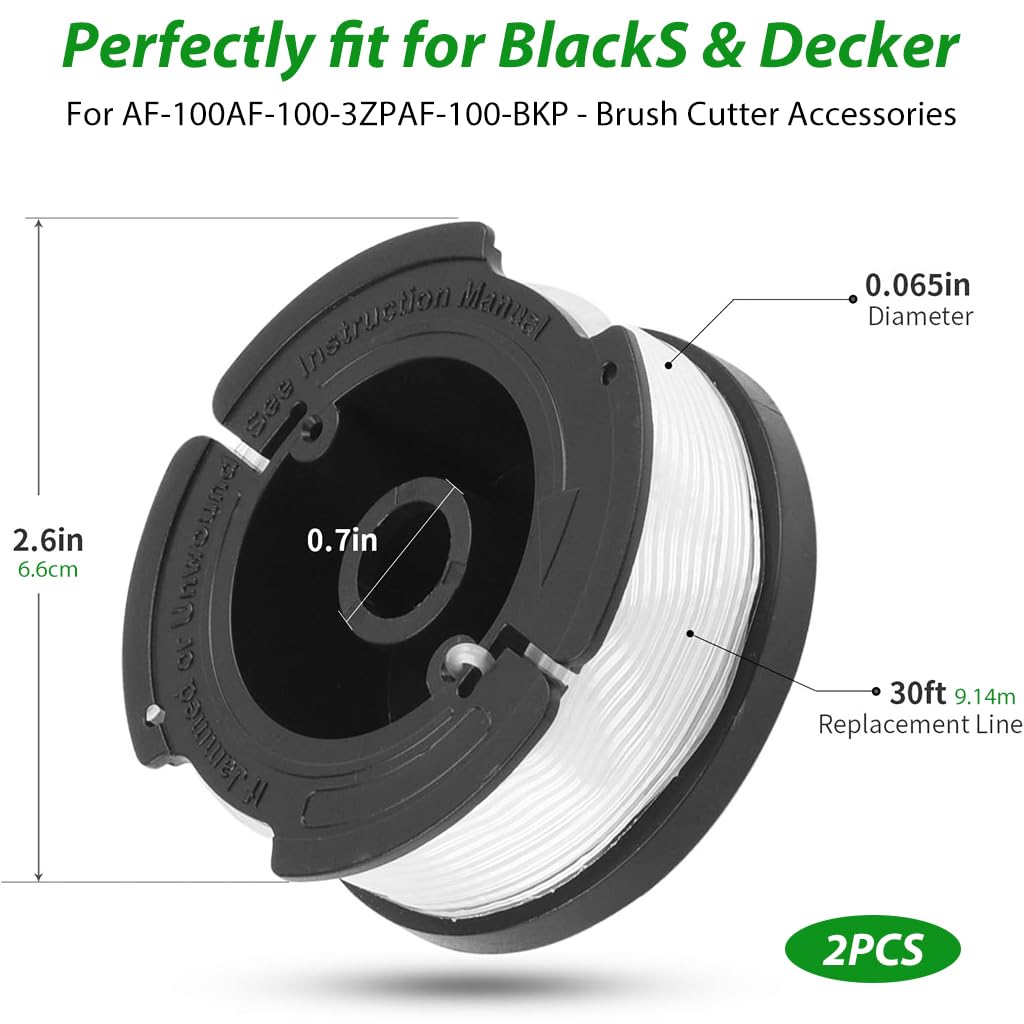 HASTHIP Grass String Trimmer Wire for BLACK+DECKER featuring 30ft Nylon Spool | Easy Setup