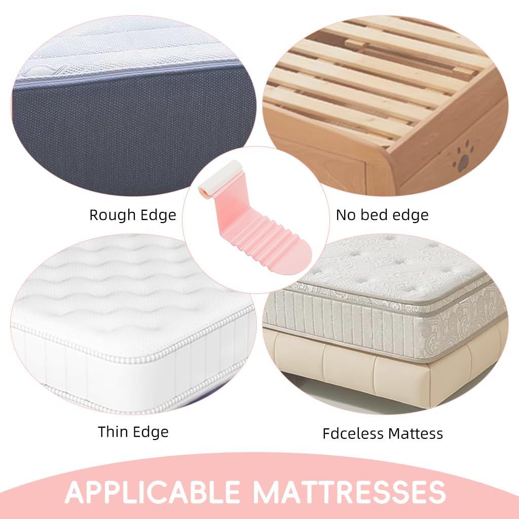 HASTHIP Bed Sheet Retainer Clips 6Pcs for All Bed Sizes with No Slip L Shape Fasteners | Invisible Edge Holders