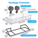 HASTHIP Suction Cup Bathroom Shelf, Large Capacity No-Drill Shower Organizer