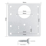 HASTHIP Cabinet Hinge Repair Kit 4pcs for Door and Cabinet Fixing | Stainless Steel Plates with Mounting Screws