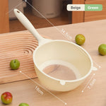 HASTHIP Rice Strainer for Kitchen with 7 in Fine Mesh Sieve and Long Handle | PP Basket Set