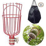 190cm Fruit Picker with Basket and Telescopic Pole, Fruit Plucker for Coconut, Mango and More, Easy to Use Fruits Catcher Tree Picker
