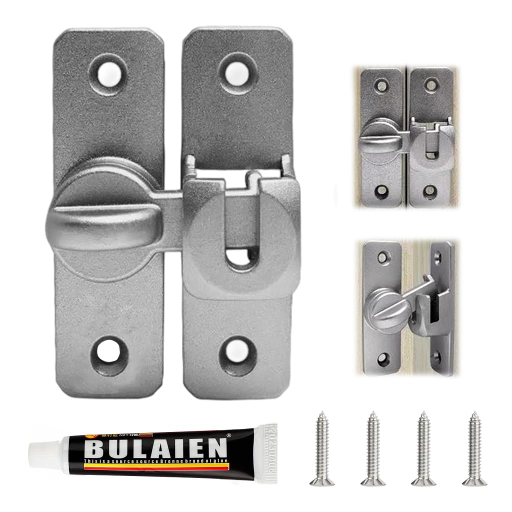HASTHIP Door Latch Lock for Gate and Closet with 90°/180° Adjustable Design | Zinc Alloy