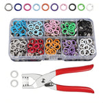 HASTHIP Metal Snap Buttons Kit for DIY Sewing and Clothing | 100 Sets with Pliers Tool