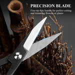 HASTHIP Gardening Pruning Shears for Trees and Roses with 43mm Steel Blades and 7.5 in Ergonomic Handle | Precise Bonsai Cutting Tool