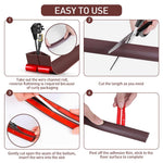 HASTHIP® 6.6ft Floor Cord Cover PVC Rubber 1.18 Inches Width Cable Protector Self Adhesive Removable Cord Protector Sleeve Cuttable Cord Protector Sleeve