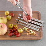 HASTHIP Corer and Pitter Set for Fruits and Vegetables with 11 cm Spiral Serrated Blade | 6 Pieces Stainless Steel Tools with Ergonomic Handles