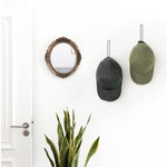 HASTHIP® Wall Hat Organizer L-shaped Baseball Caps Holder Screw-mounted Hat Organizer for 10 Caps Minimalism Metal Cap Holder for Door, Closet, Bedroom