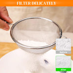 HASTHIP® Mesh Strainer for Kitchen, Colander Skimmer 304 Stainless Steel with Wooden Handle, Sieve Sifters for Food, Tea, Rice, Oil, Noodles