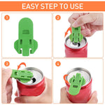 HASTHIP Manual Can Opener 6 Pack for Soda & Beer with Slide Switch | Tough Plastic for Everyday Use