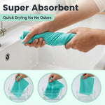 HASTHIP 50-Pack Microfiber Cleaning Cloth Roll with Tear-Away, Reusable, High-Absorbency Sheets