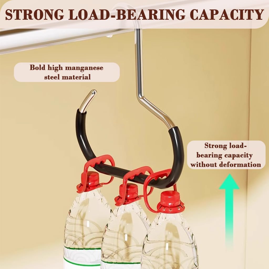 HASTHIP Wardrobe Hooks for Clothes and Hat Storage featuring Space Saving Metal Design | Set of 10
