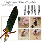 HASTHIP Quill Pen Ink Set for Calligraphy and Writing with 5 Nibs and Wax Seal Kit | Artistic Gift