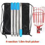 190cm Fruit Picker with Basket and Telescopic Pole, Fruit Plucker for Coconut, Mango and More, Easy to Use Fruits Catcher Tree Picker