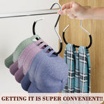 HASTHIP Wardrobe Hooks for Clothes and Hat Storage featuring Space Saving Metal Design | Set of 10