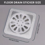 HASTHIP Disposable Shower Drain Cover for Bathroom and Kitchen featuring Adhesive Mesh 40 Pack | 4 x 4 in Hair Catcher Stickers