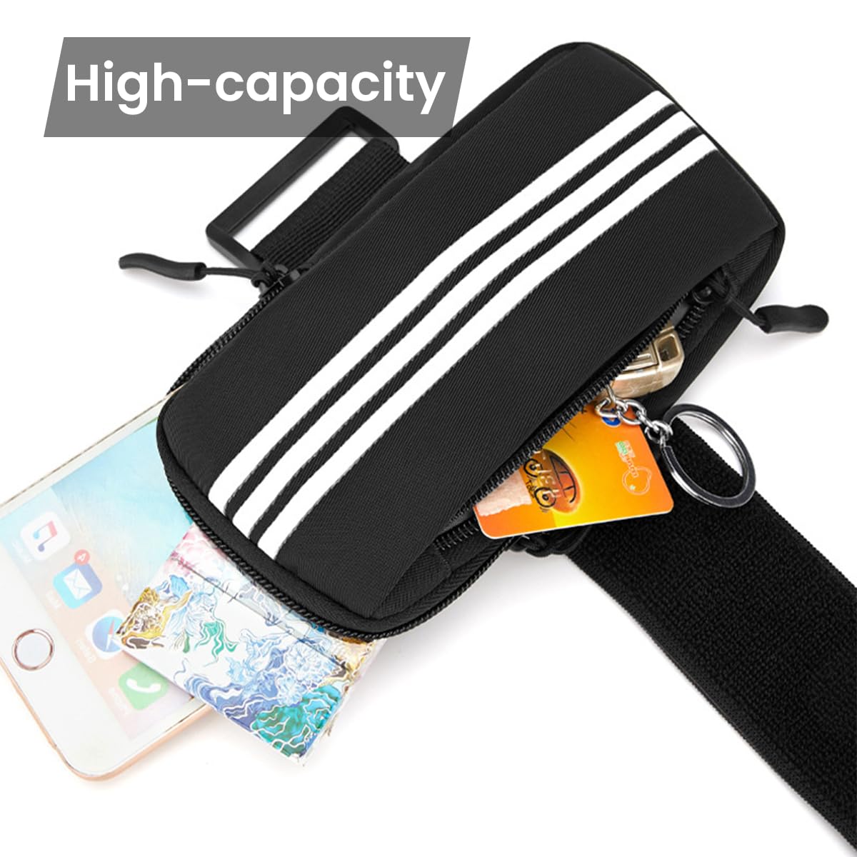 HASTHIP Armband for Running with Waterproof Oxfold Cloth and Dual Pocket Design | Fits Phones up to 7 Inches