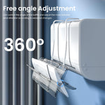 HASTHIP Air Conditioner Deflector for Split Units 22–32 in with Mesh Hole and Adjustable Angle