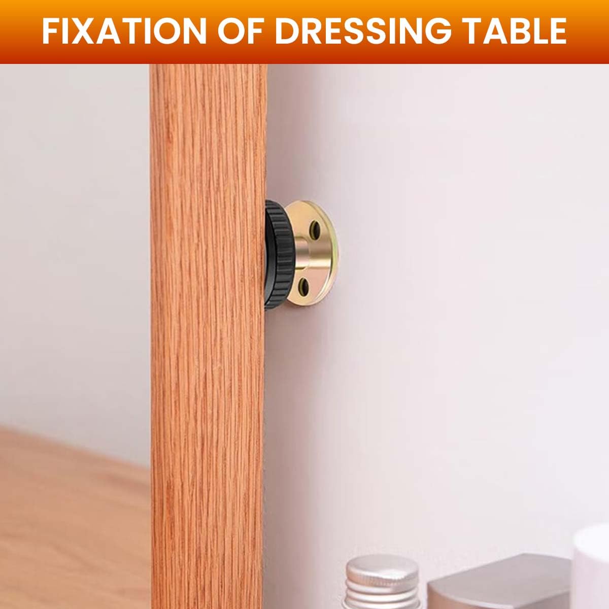 HASTHIP Headboard Stoppers for Bed Frame with 47–64mm Adjustable Screw-Fixed Design | Metal Supports Prevent Noise and Wall Damage