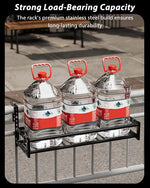 HASTHIP® Stainless Steel Hanging Rack with Hooks Balcony Railing Rack Detachable Screw Mounting 23.6 inches Multipurpose Shelf Rack Shoes Drying Rack for Balcony Metal Railing