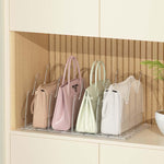 HASTHIP Purse Organizer for Closet with 4 Compartments featuring Clear Acrylic Divider | 3PCS Set