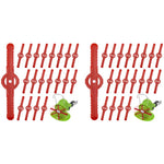 HASTHIP Mower Blades Replacement for String Trimmer and Brush Cutter | 40PCS Plastic Serrated Cutting Blades