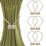 HASTHIP Magnetic Curtain Tiebacks for Home and Office with 40cm Rope and 3.3cm Balls | Strong Anti Rust Magnets