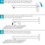 HASTHIP Shower Head for Bathroom with 6 Inch Square Panel and Anti Clog Nozzles | Stainless Steel Rainfall Design