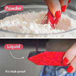 HASTHIP Measuring Spoons Set for Baking and Cooking with Magnetic Fold Design 6 Sizes Silicone | 2Pcs 6.9x2.1 in and 3.9x1.2 in