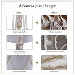 HASTHIP Macrame Plant Hanger for Indoor and Outdoor Decor with Metal Loop Ring | Cotton Woven Tassel Style
